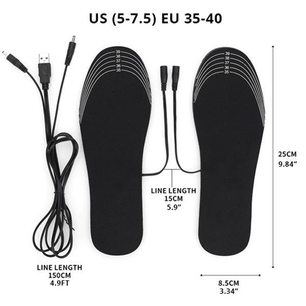 USB Heated Insoles Foot Warmer (1 Pair) | Kalsten