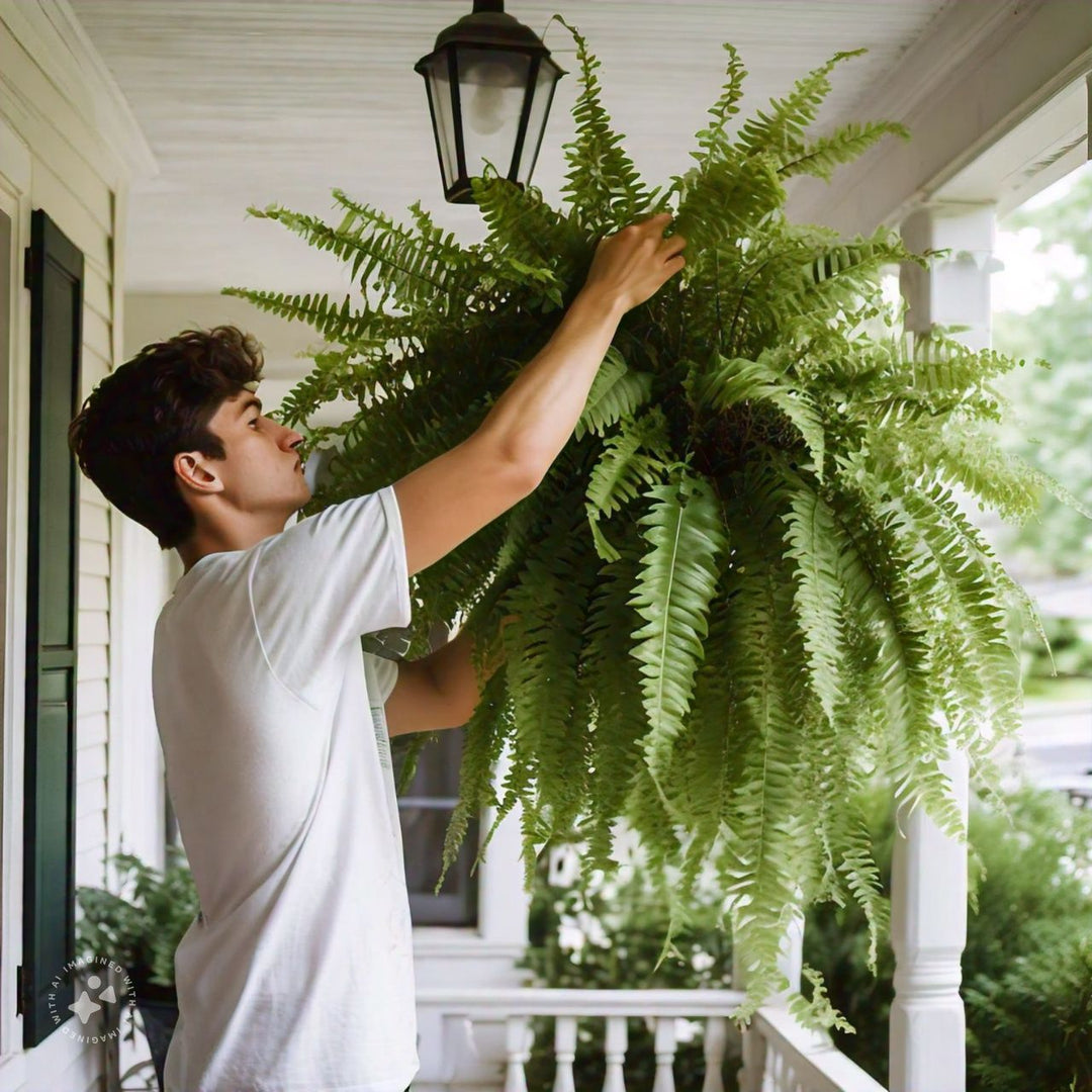 Kalsten | EverGreen Boston Fern – Artificial Plant with UV Protection and Weather Resistant Design