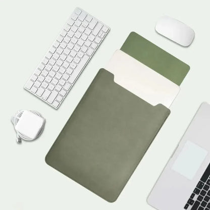 Skanto | Ultra-Slim PU Leather Laptop Sleeve (13–15 inch) – Waterproof & Multifunctional