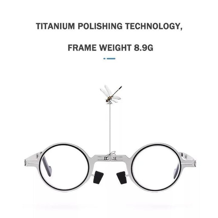 Ultralight screwless foldable reading glasses made of titanium material | Kalsten
