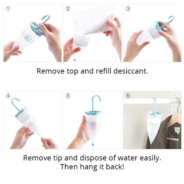 Umbrella Shaped Refillable Moisture Absorber Dehumidifier | Kalsten