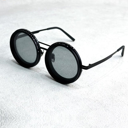 Skanto | Unisex Round Polarized Sunglasses – Adjustable Light Reduction – Premium Metal Frame