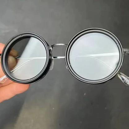 Skanto | Unisex Round Polarized Sunglasses – Adjustable Light Reduction – Premium Metal Frame