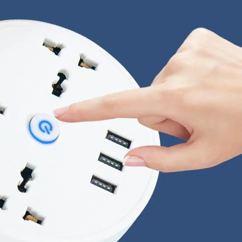 Kalsten | Universal power strip with retractable cable & USB ports