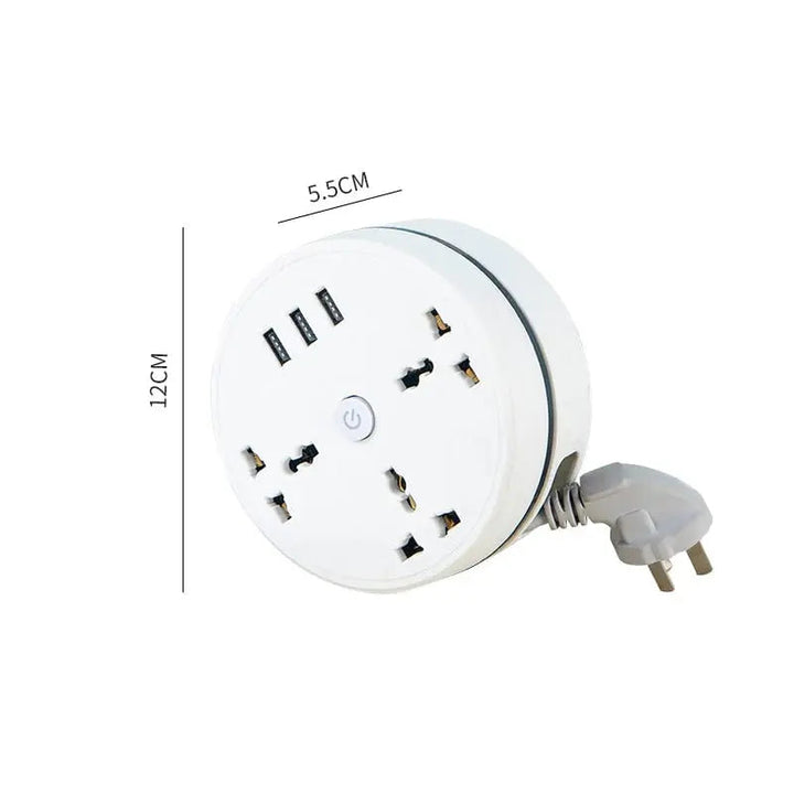 Kalsten | Universal power strip with retractable cable & USB ports