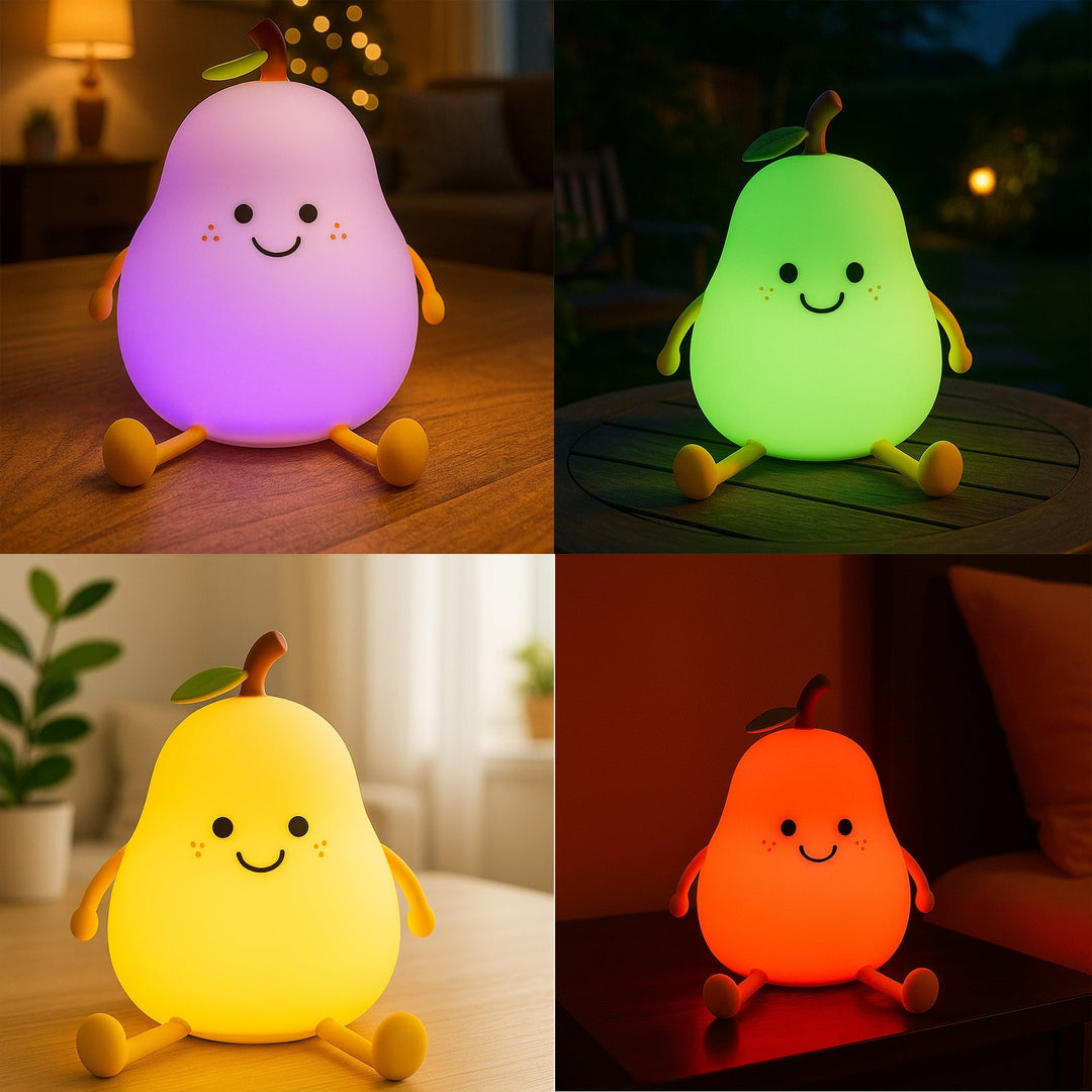Cute Pear Bedside Touch Night Lamp | Kalsten