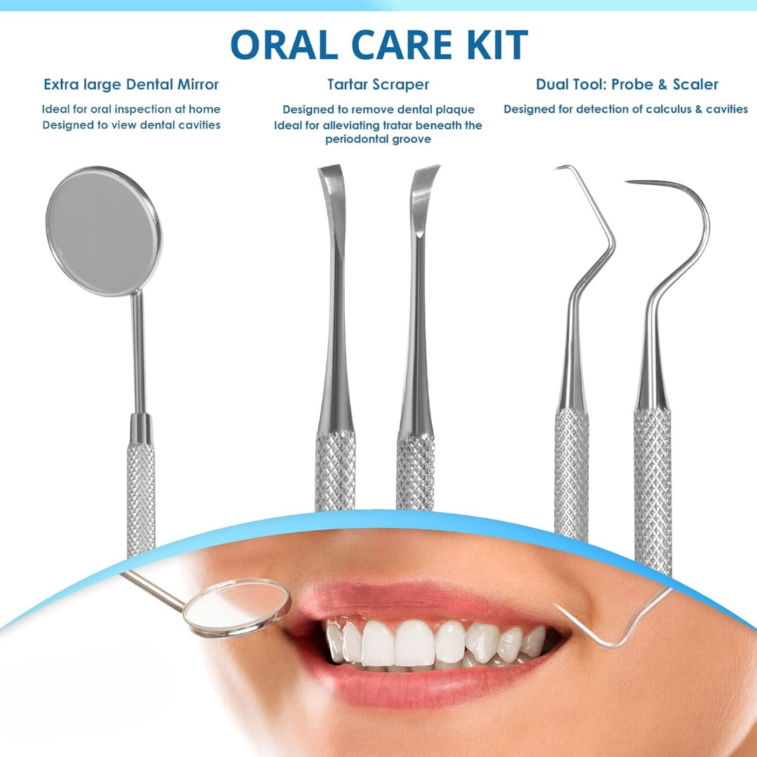 Kalsten | Dental Tools | Stainless Steel Tartar Remover Set for Home