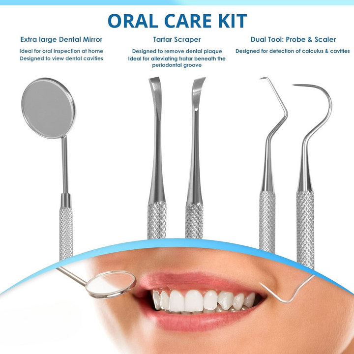 Kalsten | Dental Tools | Stainless Steel Tartar Remover Set for Home