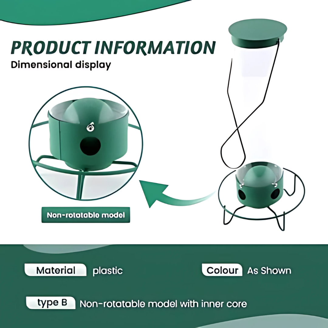Kalsten | Bird Feeder | Squirrel-Proof Hanging Seed Feeder Outdoor