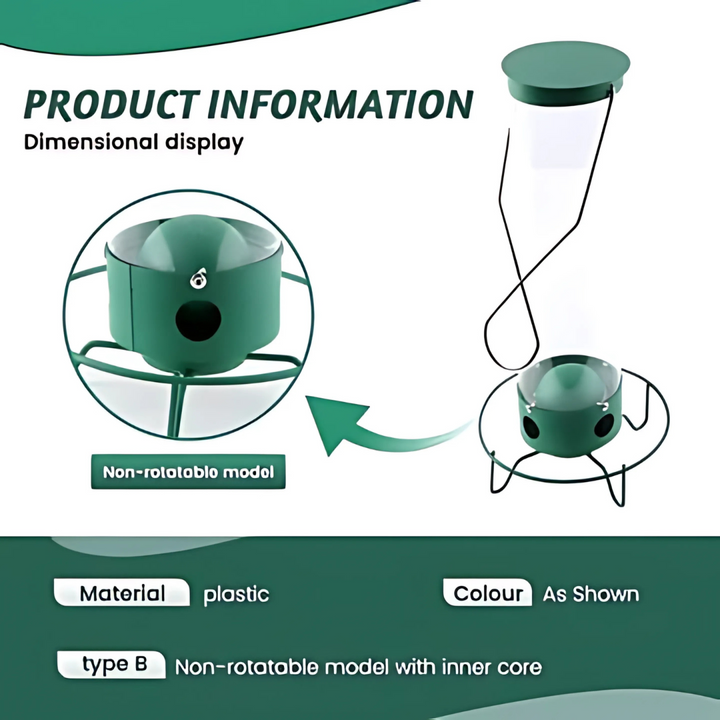Kalsten | Bird Feeder | Squirrel-Proof Hanging Seed Feeder Outdoor
