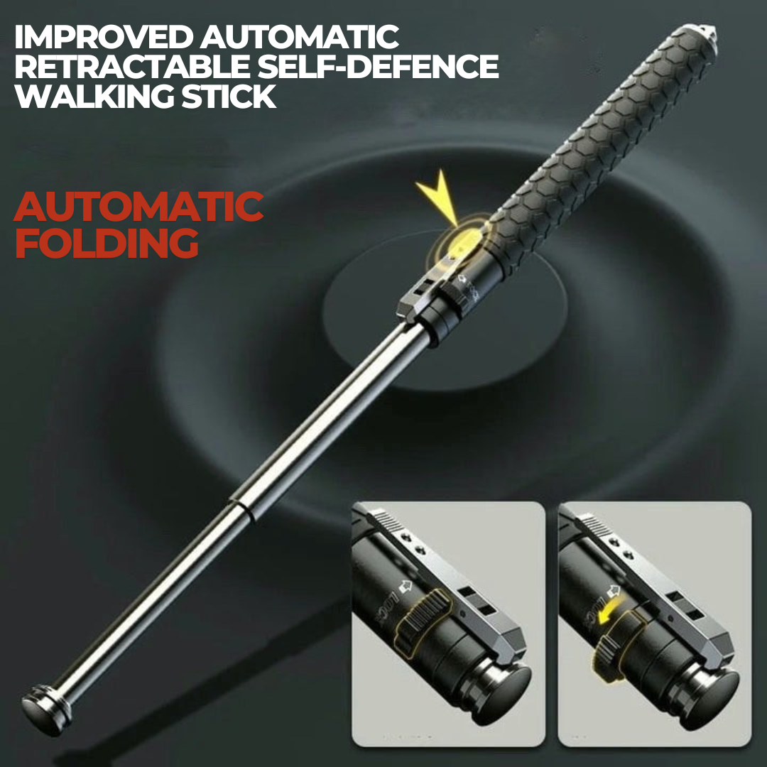 Automatic Self Defense Walking Stick for Hiking and Urban Safety