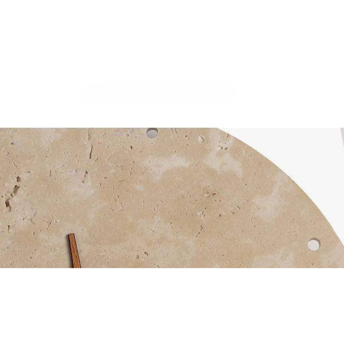 Travertine Wall Clock with LED Light – Minimalist & Decorative | High-Quality Natural Stone Clock | Karnz