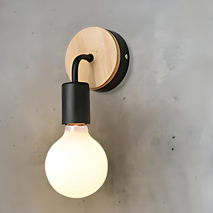 LumiEra - Elegant wall lamp made of iron and wood in Nordic style | Kalsten