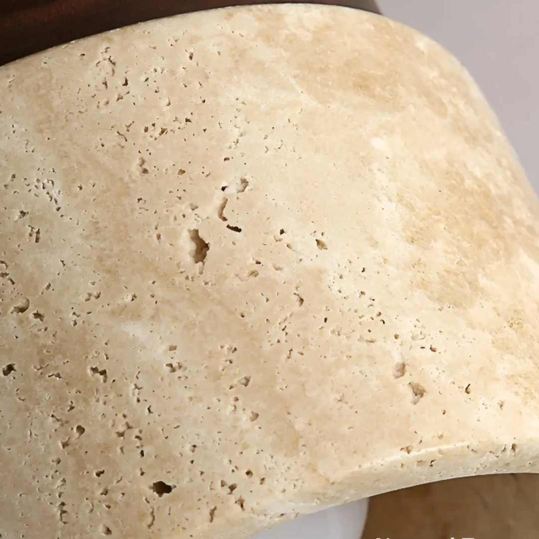 Wabi Sabi Yellow Marble Japanese Ceiling Lamp - TranquilStone | Kalsten