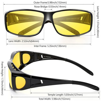 Skanto | Jeremy Night Vision Polaroid Driving Glasses – Anti-Glare Lenses for Safe Night Driving