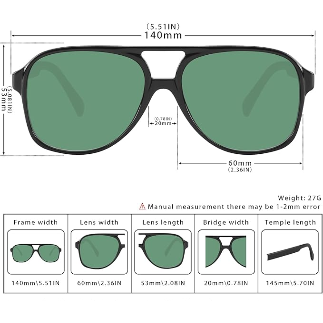Retro Aviator Sunglasses - Indy | Kalsten