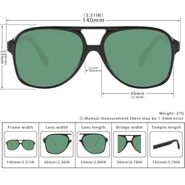 Retro Aviator Sunglasses - Indy | Kalsten