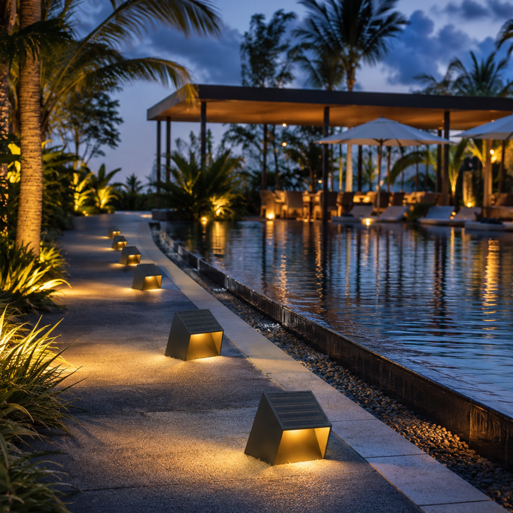 Solar Stainless-Steel Pathway Light with Remote