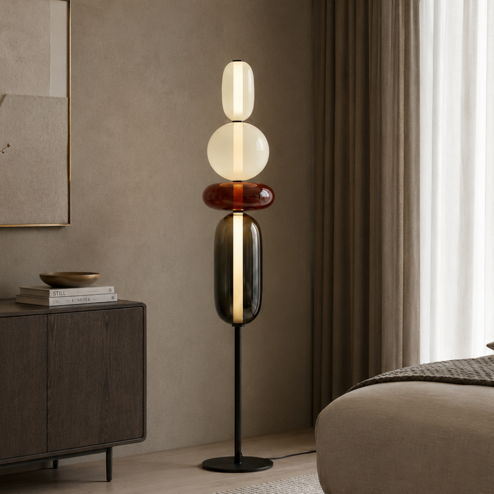 Solenne Sculptural Glass LED Floor Lamp