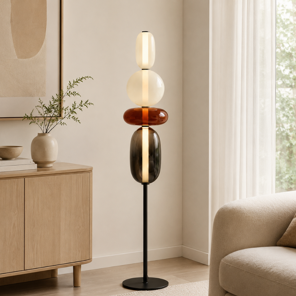Solenne Sculptural Glass LED Floor Lamp