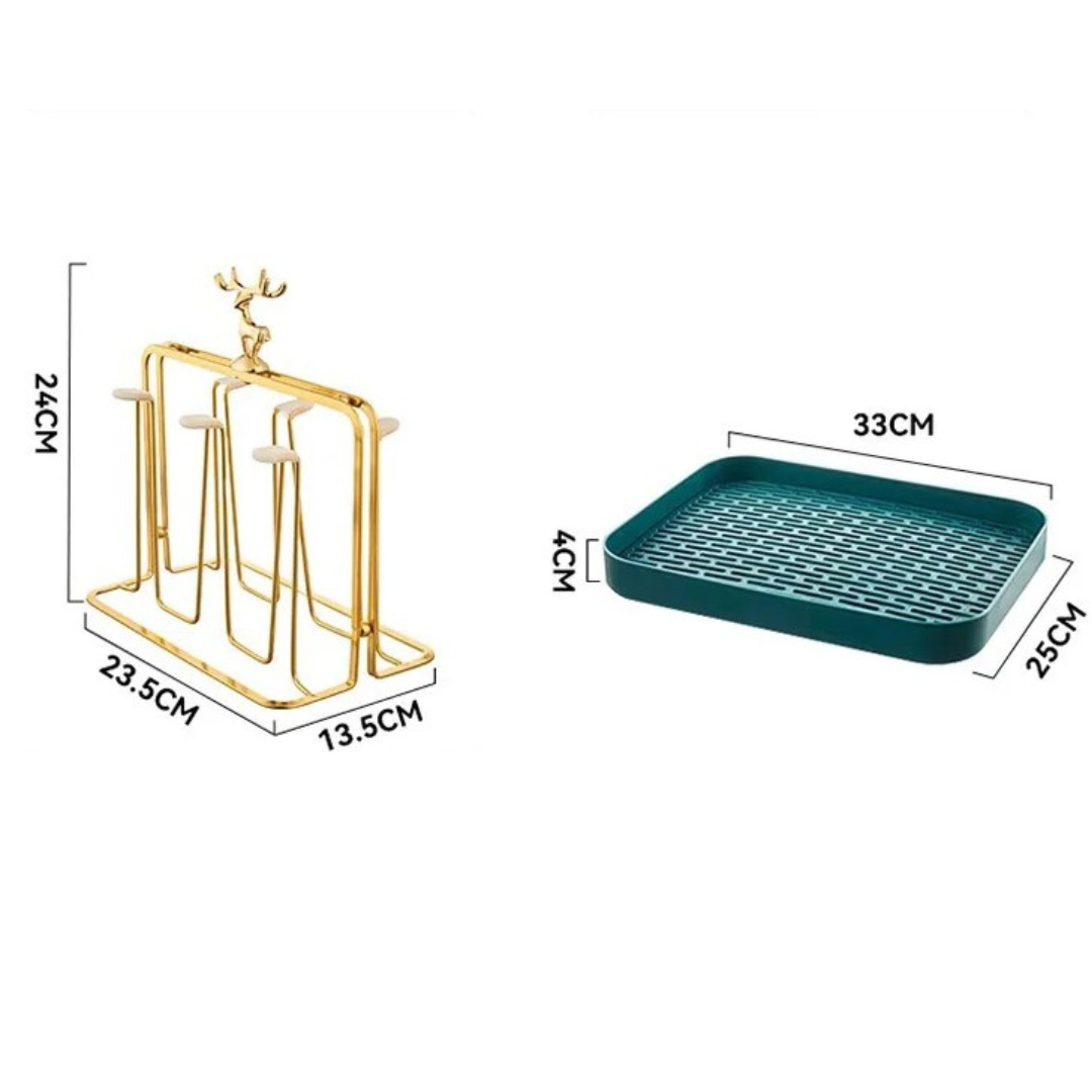 Glacio Glass Cup Holder - Glass Party Holder with Reindeer Design for Luxurious Whisky Experience Kalsten