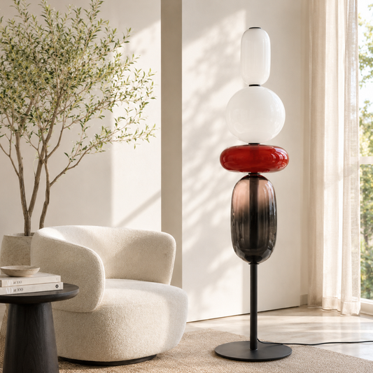 Solenne Sculptural Glass LED Floor Lamp