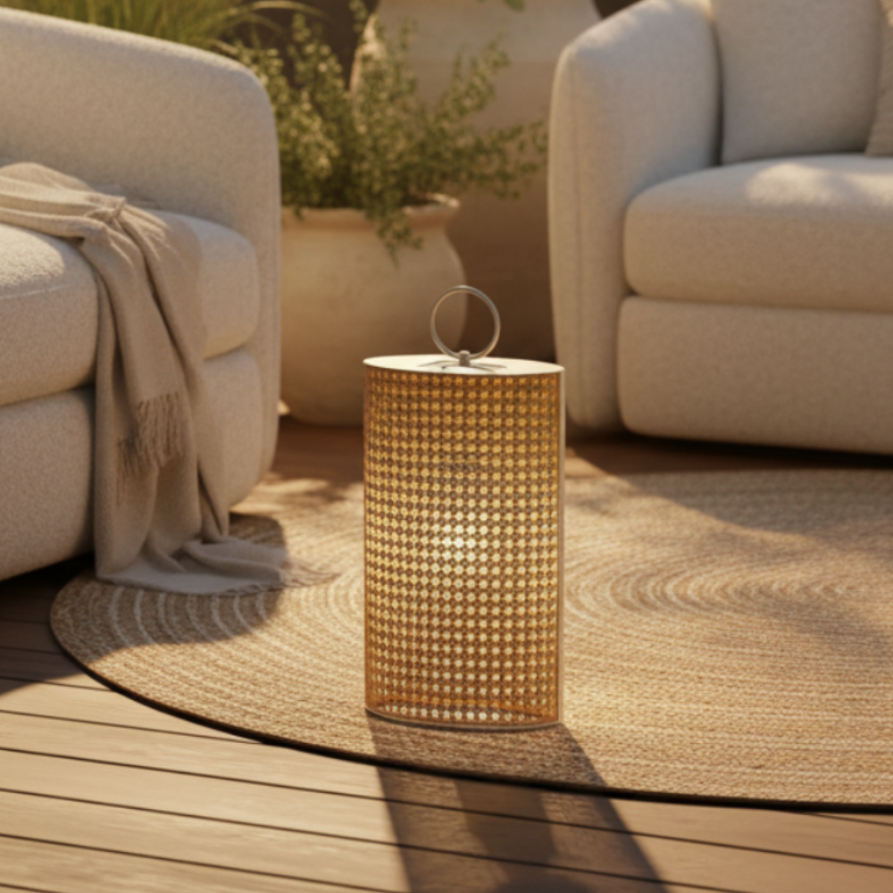 Solar Lanterns, Rattan Finish