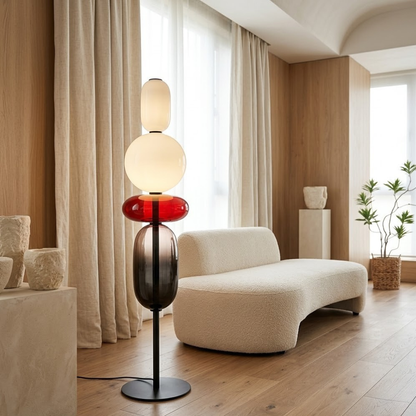Solenne Sculptural Glass LED Floor Lamp