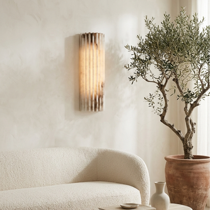 MarbleGlow Minimalist Marble Wall Sconce