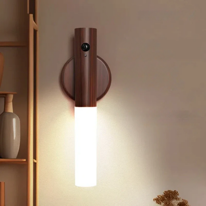Wood LED Motion Sensor Wall Lamp Kalsten