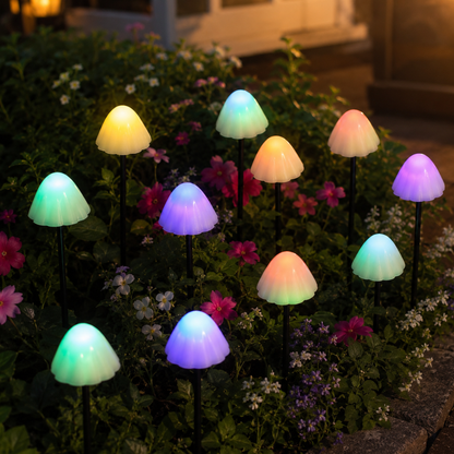 MushroomGlow Solar String Lights