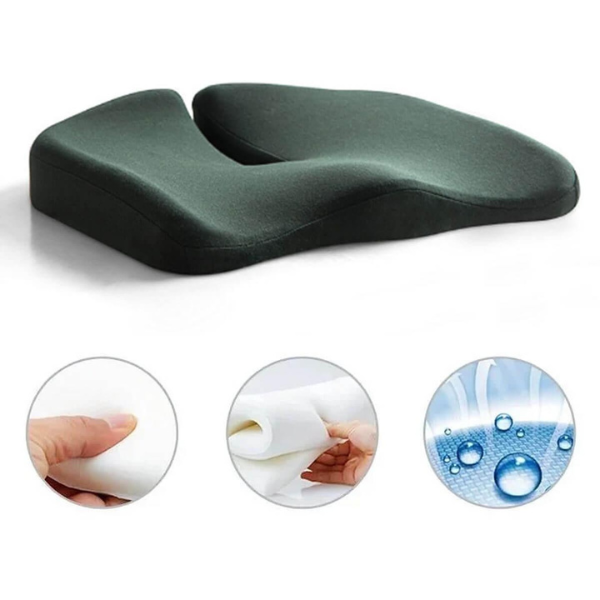 Kalsten | ErgoRelief Seat Cushion – Ergonomic Memory Foam Cushion for Back and Tailbone
