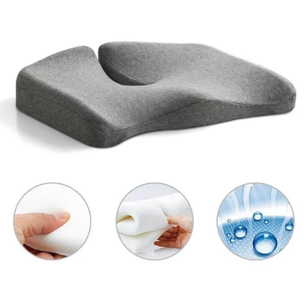 Kalsten | ErgoRelief Seat Cushion – Ergonomic Memory Foam Cushion for Back and Tailbone