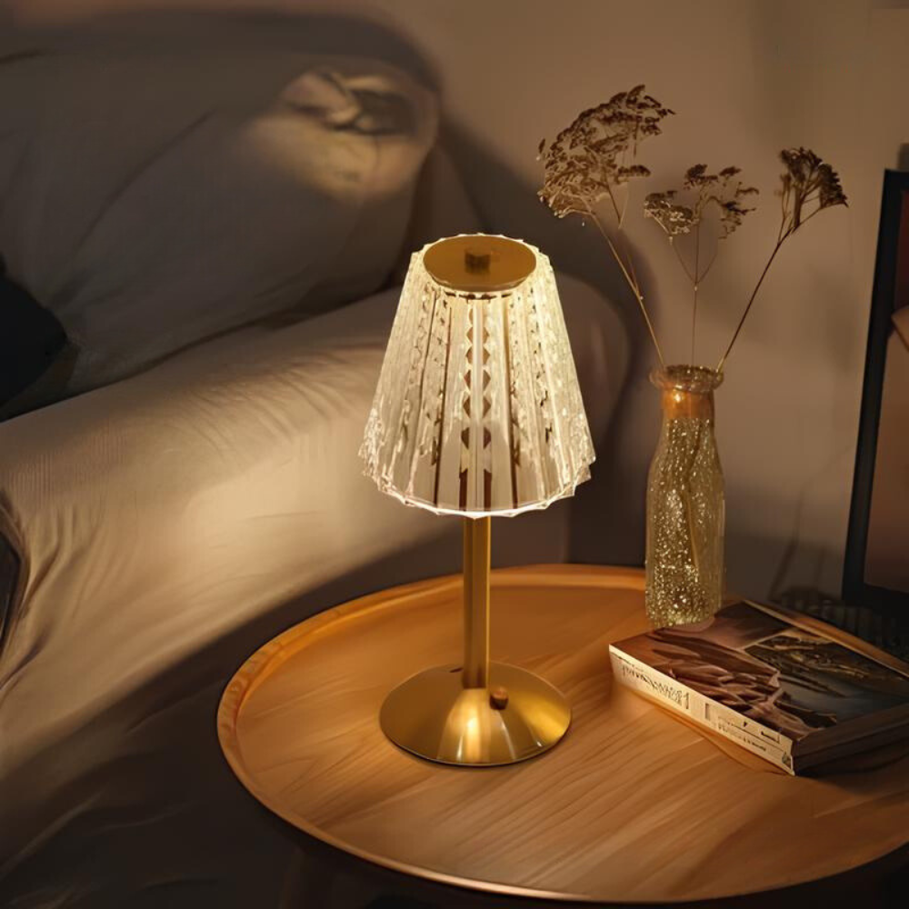 Golden Crystal Table Lamp | Kalsten