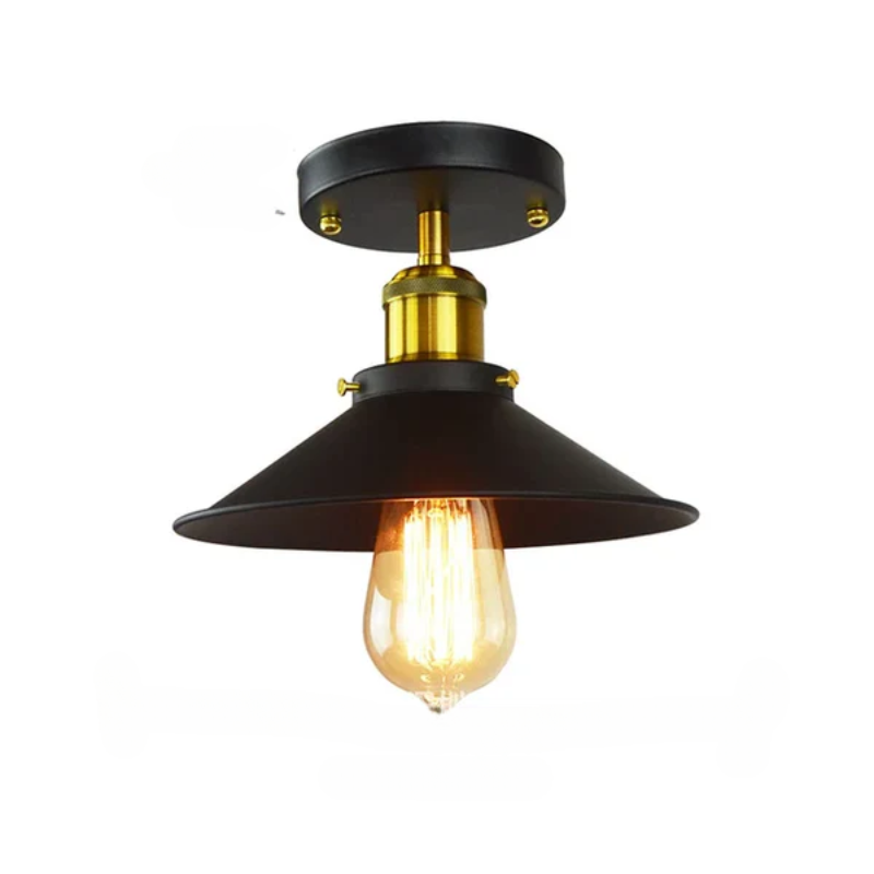 Vintage ceiling lamp in industrial style, retro ceiling light with Edison light bulb, LED-compatible | Brehn
