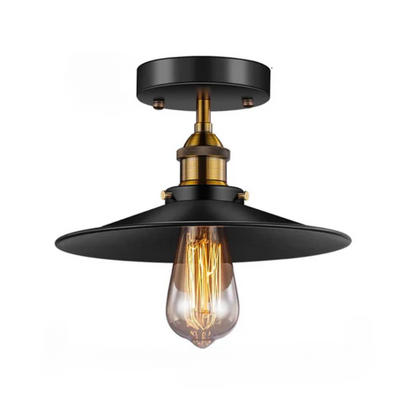 Vintage ceiling lamp in industrial style, Retro ceiling light with Edison light bulb, LED-compatible | Karnz