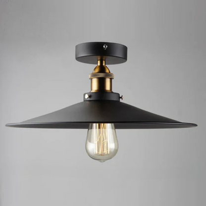 Vintage ceiling lamp in industrial style, retro ceiling light with Edison light bulb, LED-compatible | Brehn