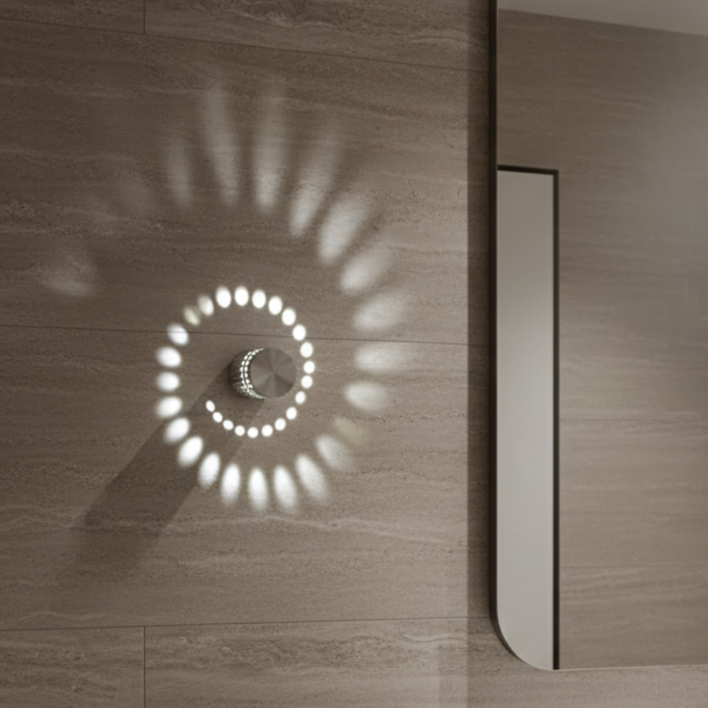 Spiral-Effect Wall & Ceiling Light