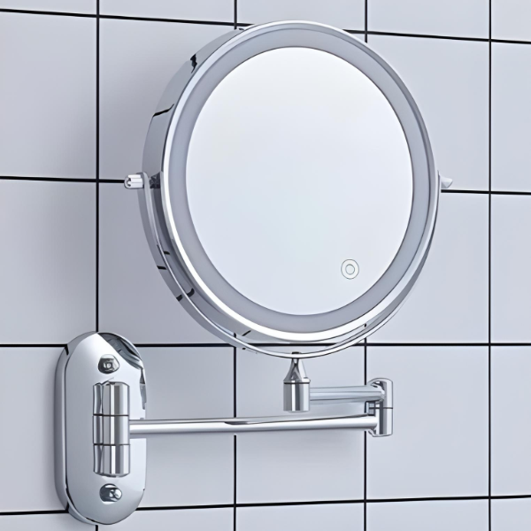 Rechargeable Torch Lamp with Mirror for Bathroom and Cosmetic Use