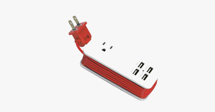 Kalsten | Portable charging station with 4 USB ports - Universal socket & 1.5 m long cable - Best for travel