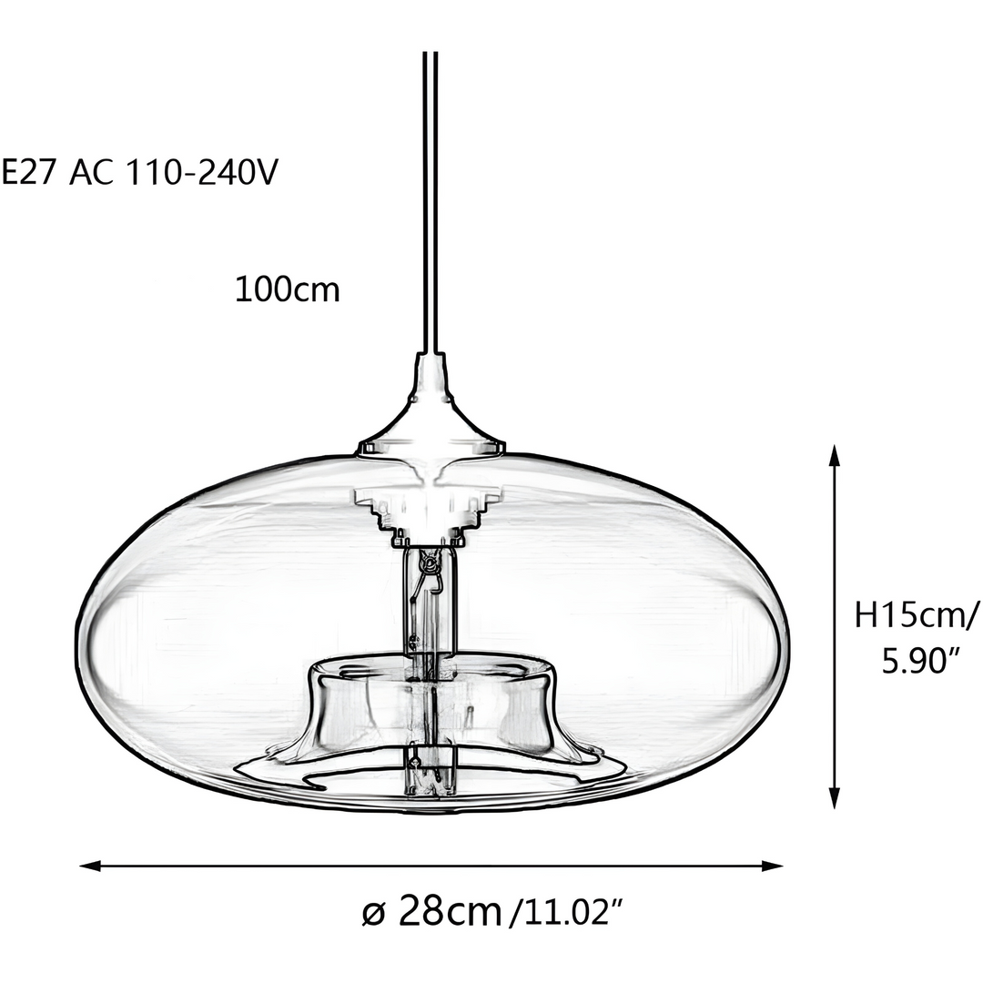 Colorful glass pendant light – Modern Nordic lighting for cozy spaces | Kalsten