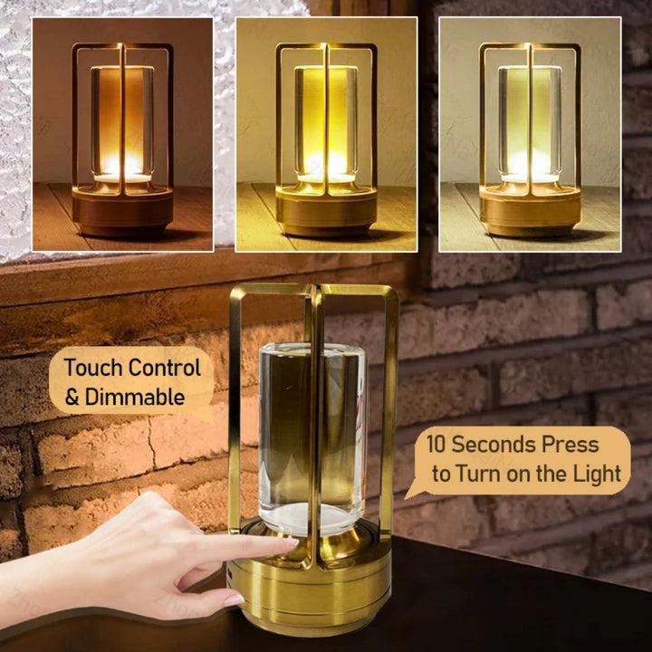 Clary LED Wireless Retro Metal Bar Desk Lamp | Kalsten