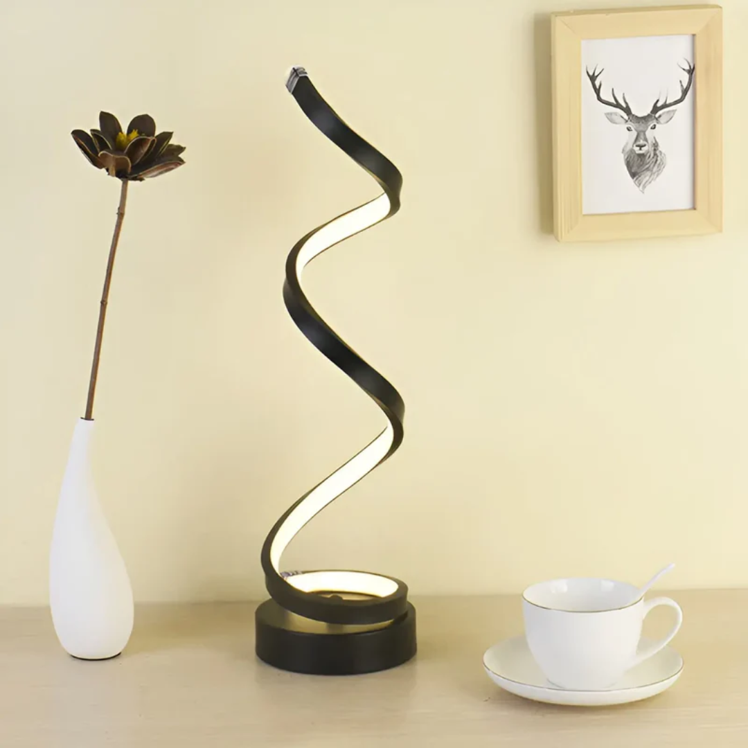 Dimmable Modern Spiral Table Lamp - LumaSpiral | Kalsten