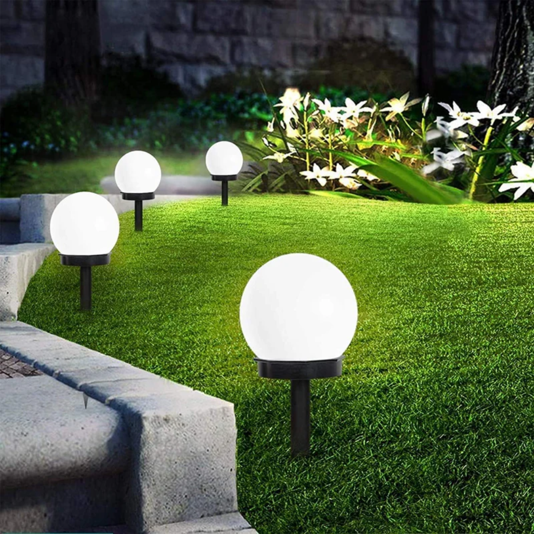 Kalsten | 3 Pieces Waterproof LED Solar Ball Garden Lighting - SunLuxe Orbs