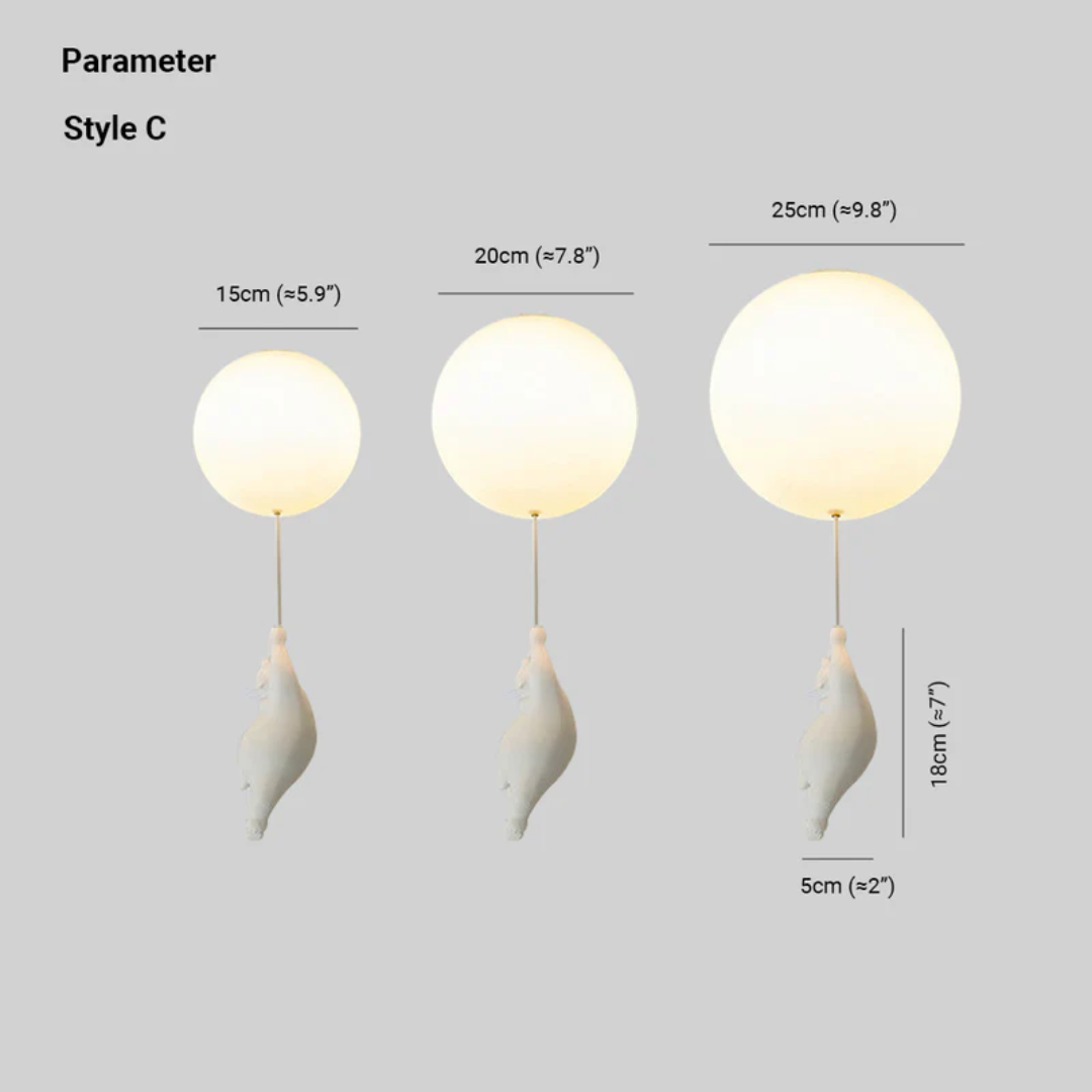 Fateh Ceiling Lamps Pendant Lamps Bear Balloon | Kalsten