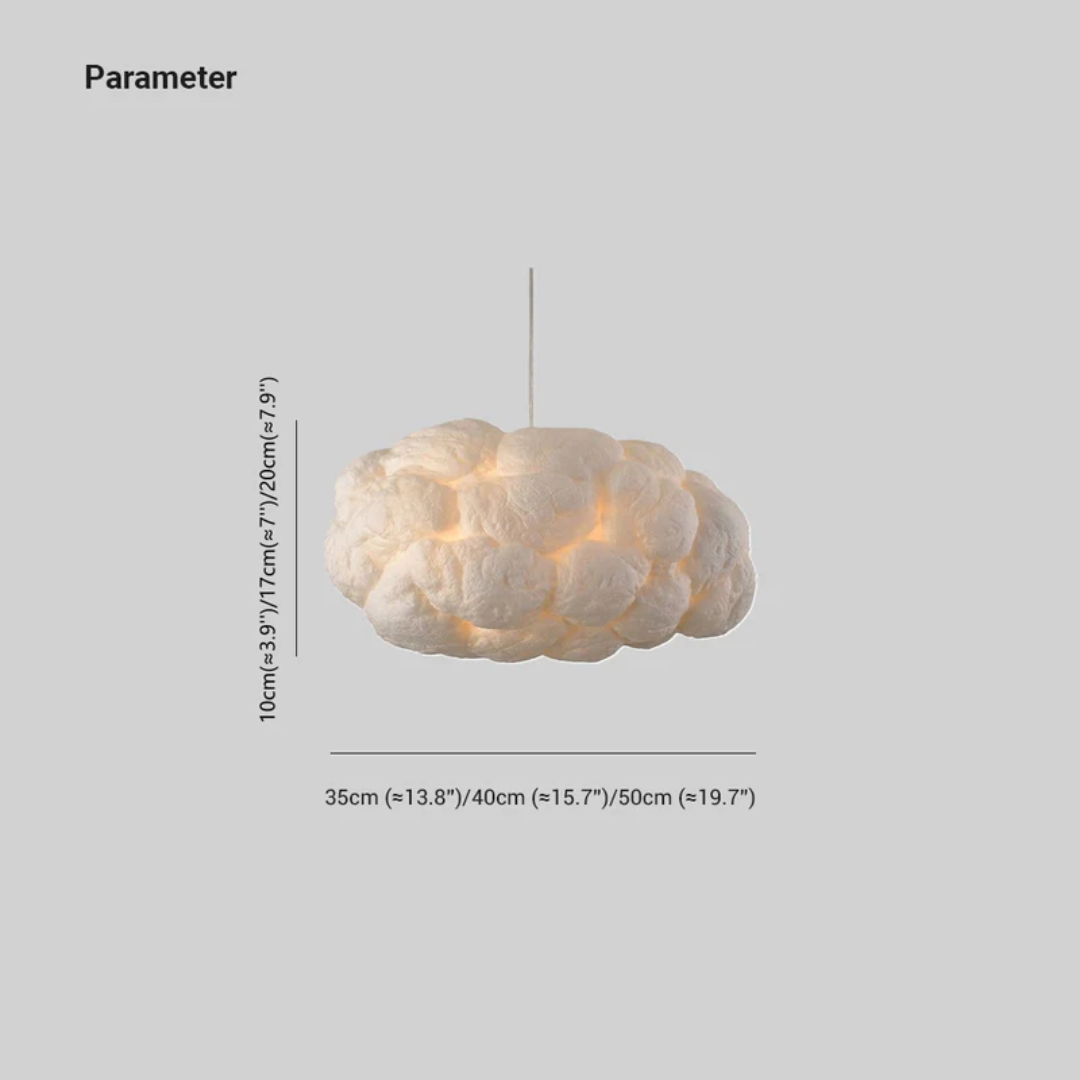 Designer Cloud LED Pendant Lamp White PVC/Cotton - Nimbus | Kalsten