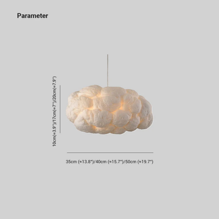 Designer Cloud LED Pendant Lamp White PVC/Cotton - Nimbus | Kalsten