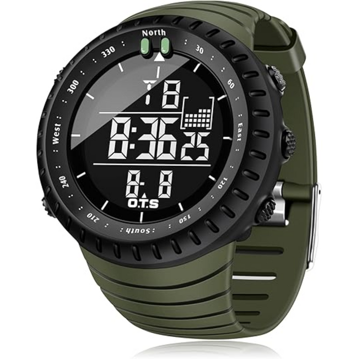 Kalsten | Henry Waterproof Men’s Digital Sports Watch – Shockproof, Tactical & LED Backlit Outdoor Timepiece