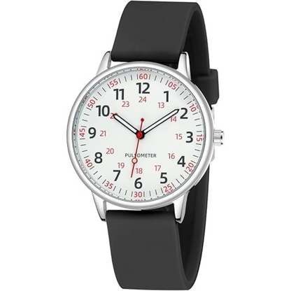 Skanto | Stylish Women's Clip Watch – Waterproof Silicone Fob Watch in Elegant Colors