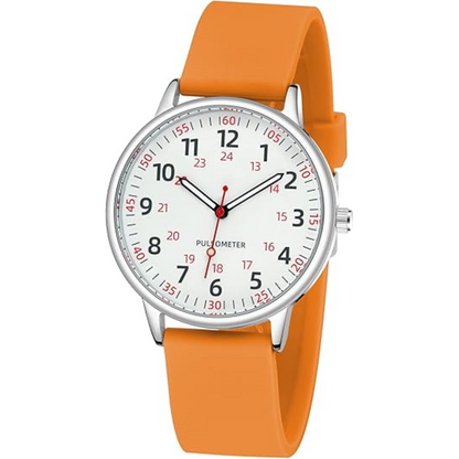 Skanto | Stylish Women's Clip Watch – Waterproof Silicone Fob Watch in Elegant Colors